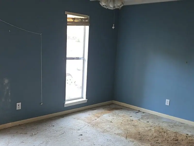 What a tenant left behind: trash, a rug and broken furniture